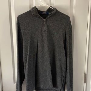 Men’s Grey Polo Quarter Zip